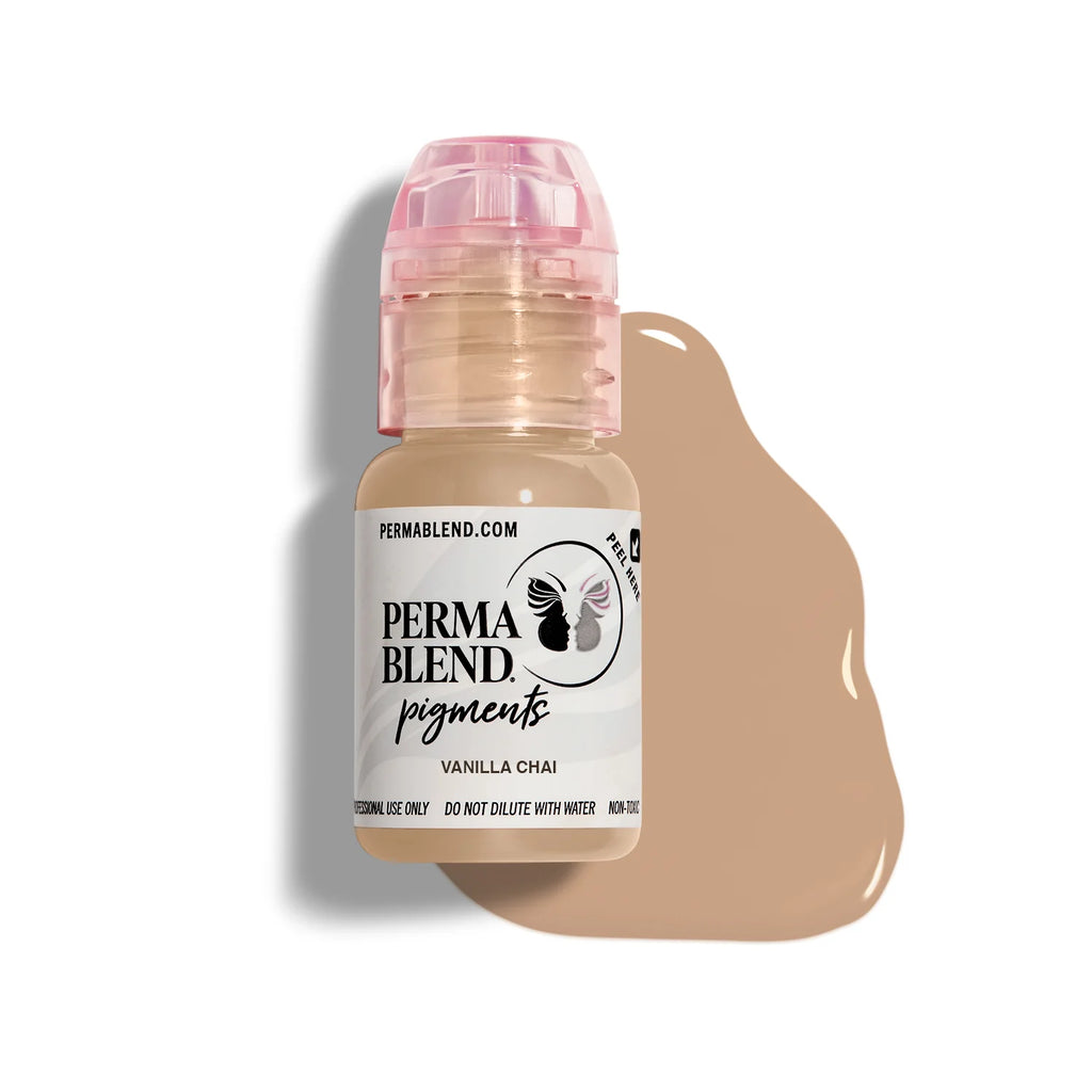 Areola & Scar Pigment – Perma Blend Vanilla Chai 15ml | Professional Medical Tattoo Ink for Areola Tattooing, Nipple Restoration, Scar Revision, Skin Tone Blending & PMU Artists