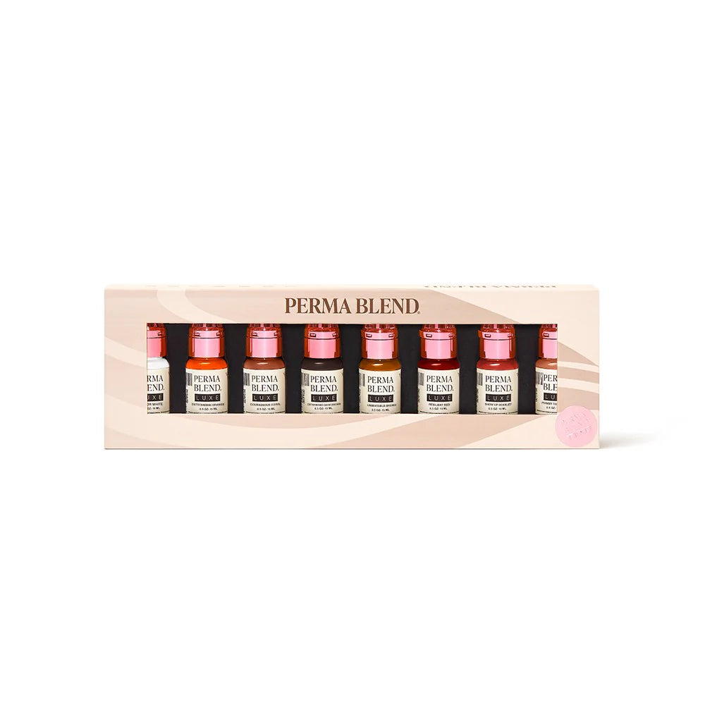 Areola Pigment Set – Perma Blend LUXE Unstoppable Areola Set by Vicky Martin | Areola Shades 8 pigments x 15ml  | Areola Color Pigment, SPMU Areola Tattoo Ink, Medical Tattooing Pigment