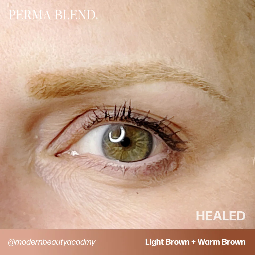 Eyebrow Pigment – Perma Blend Light Brown 15ml | Long-Lasting PMU Brow Ink for Natural Brows, Microblading, Nano Brows, SPMU & Permanent Makeup Artists