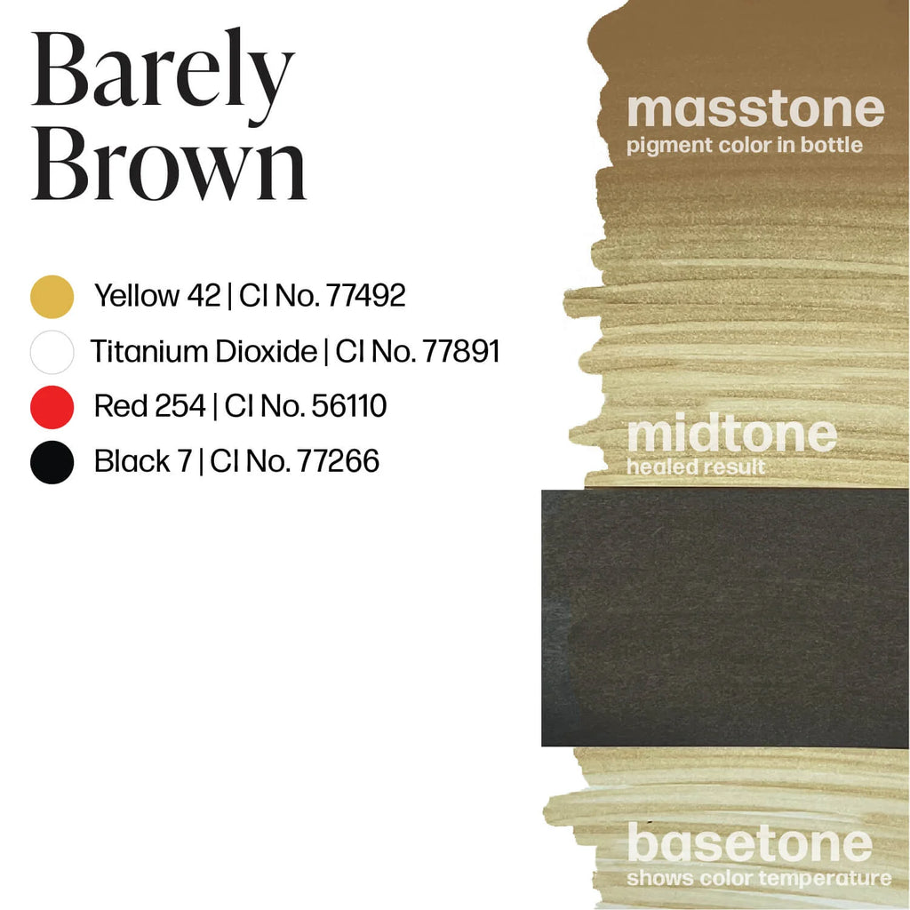 Eyebrow Pigment – Perma Blend LUXE Barely Brown 15ml | Permanent Makeup SPMU Eyebrow Ink for Microblading, Ombré Brows & Powder Brows | Cool Brown Professional Pigment