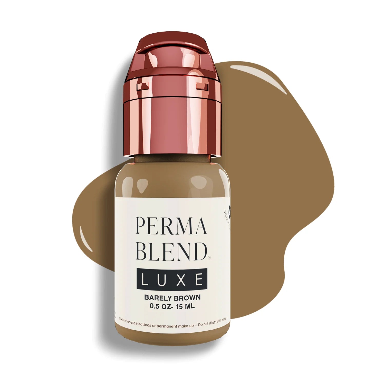 Eyebrow Pigment – Perma Blend LUXE Barely Brown 15ml | Permanent Makeup SPMU Eyebrow Ink for Microblading, Ombré Brows & Powder Brows | Cool Brown Professional Pigment