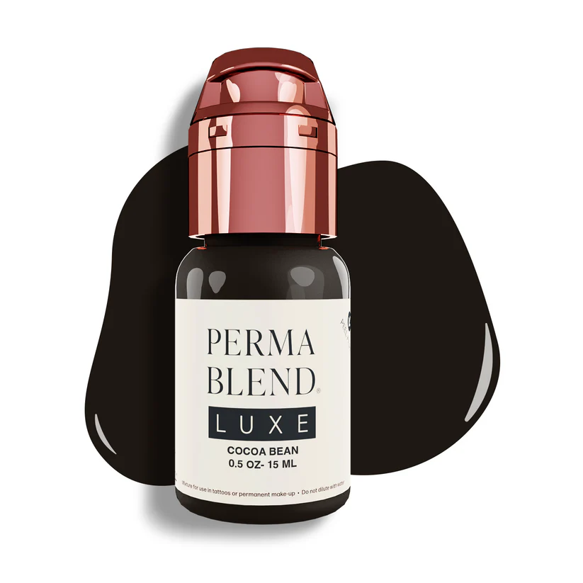 Eyebrow Pigment – Perma Blend LUXE Cocoa Bean 15ml | Permanent Makeup PMU & SPMU Eyebrow Ink for Microblading, Ombré Brows & Powder Brows | Professional Brown Brow Tattoo Pigment