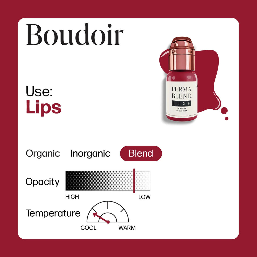 Lip Pigment – Perma Blend LUXE Lip Pigment Boudoir 15ml | Lip Blush Pigment, Lip Tattoo Ink, SPMU Lip Color, Semi Permanent Makeup Lip Shade