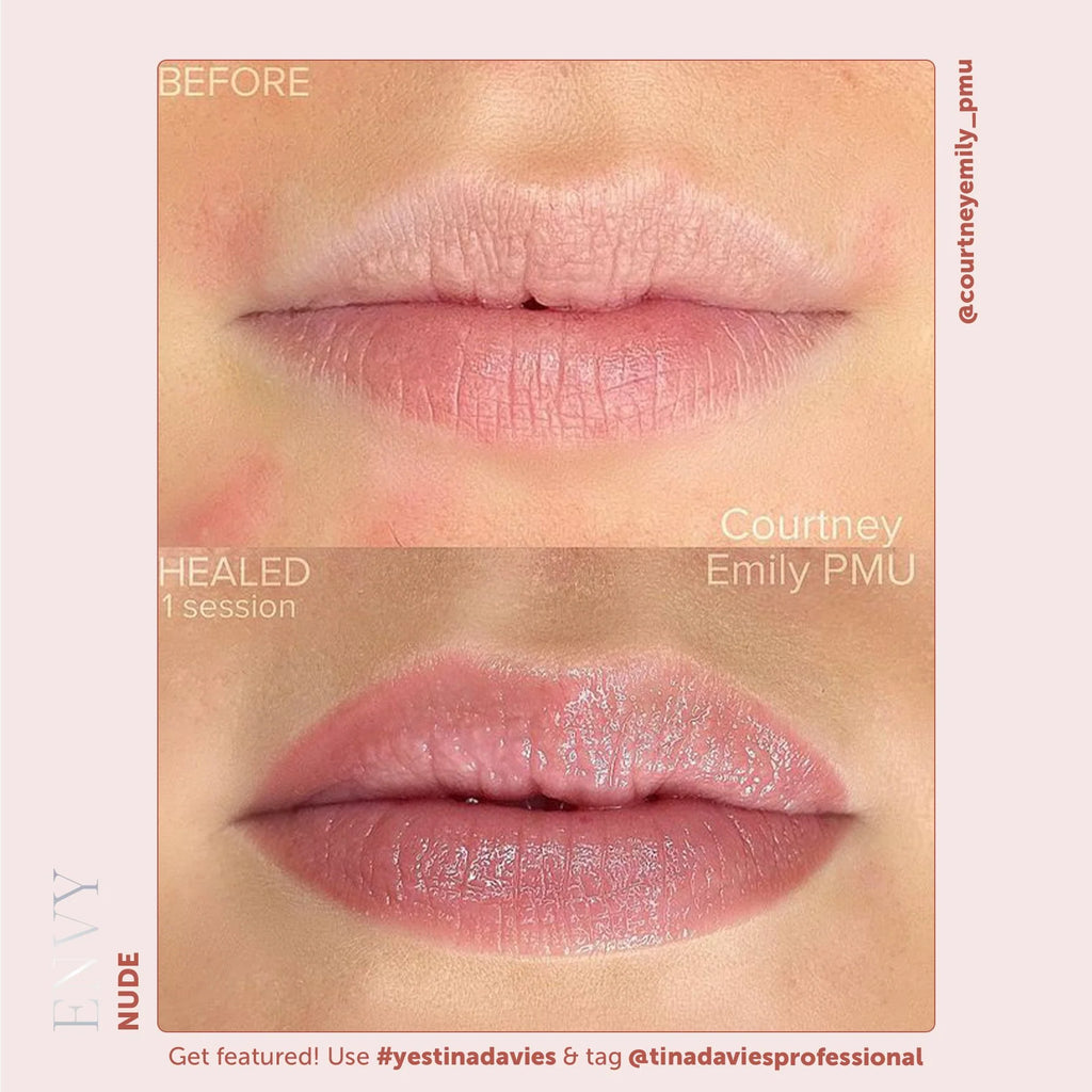 Tina Davies Envy Lip Pigment Collection 6 x 15 ml  – Professional PMU Lip Blush, Lip Neutralization & Cosmetic Tattoo Pigment Set for Permanent Makeup Artists