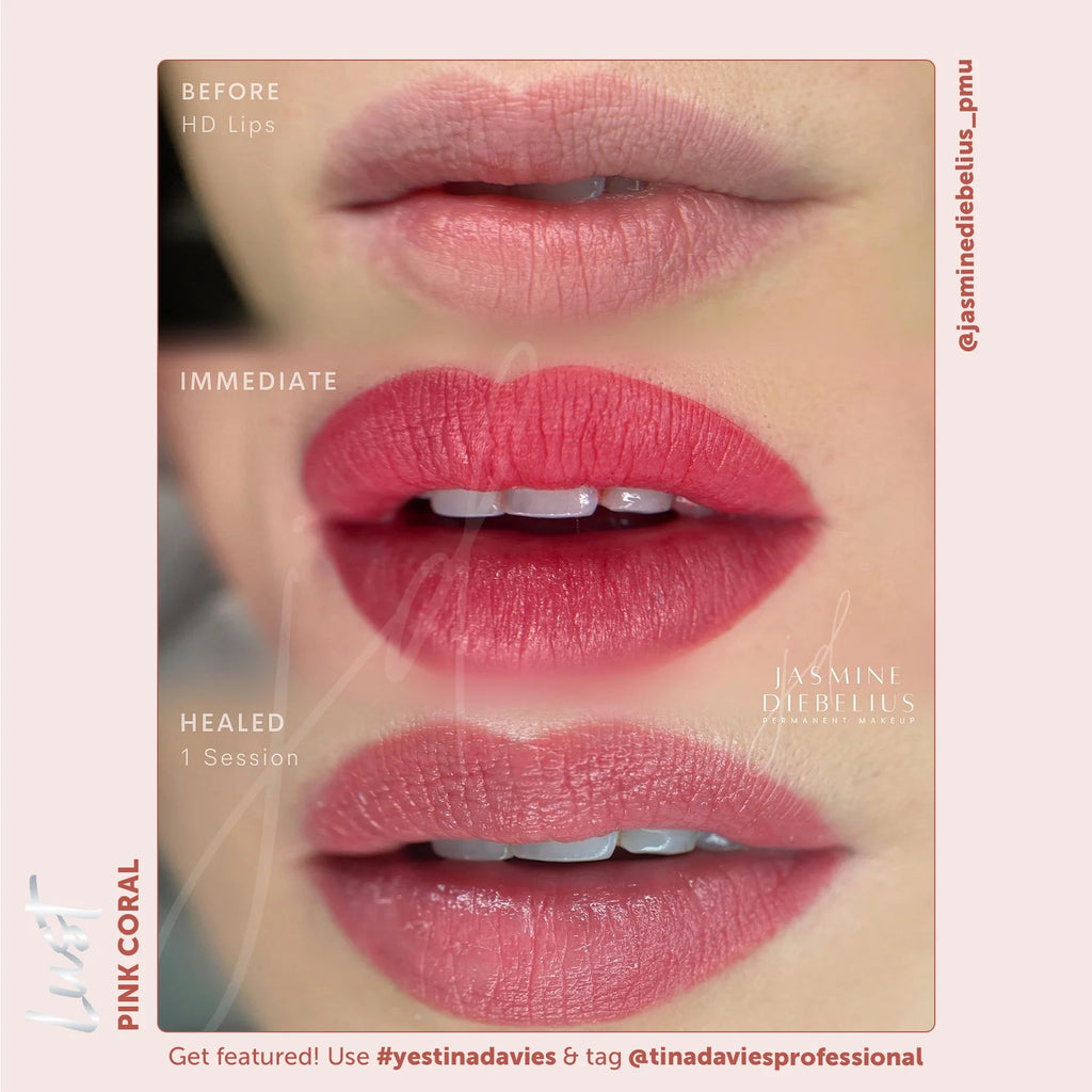 Tina Davies x Perma Blend Lust Lip Pigment Collection 6x15ml – Professional PMU Lip Blush Pigment Set