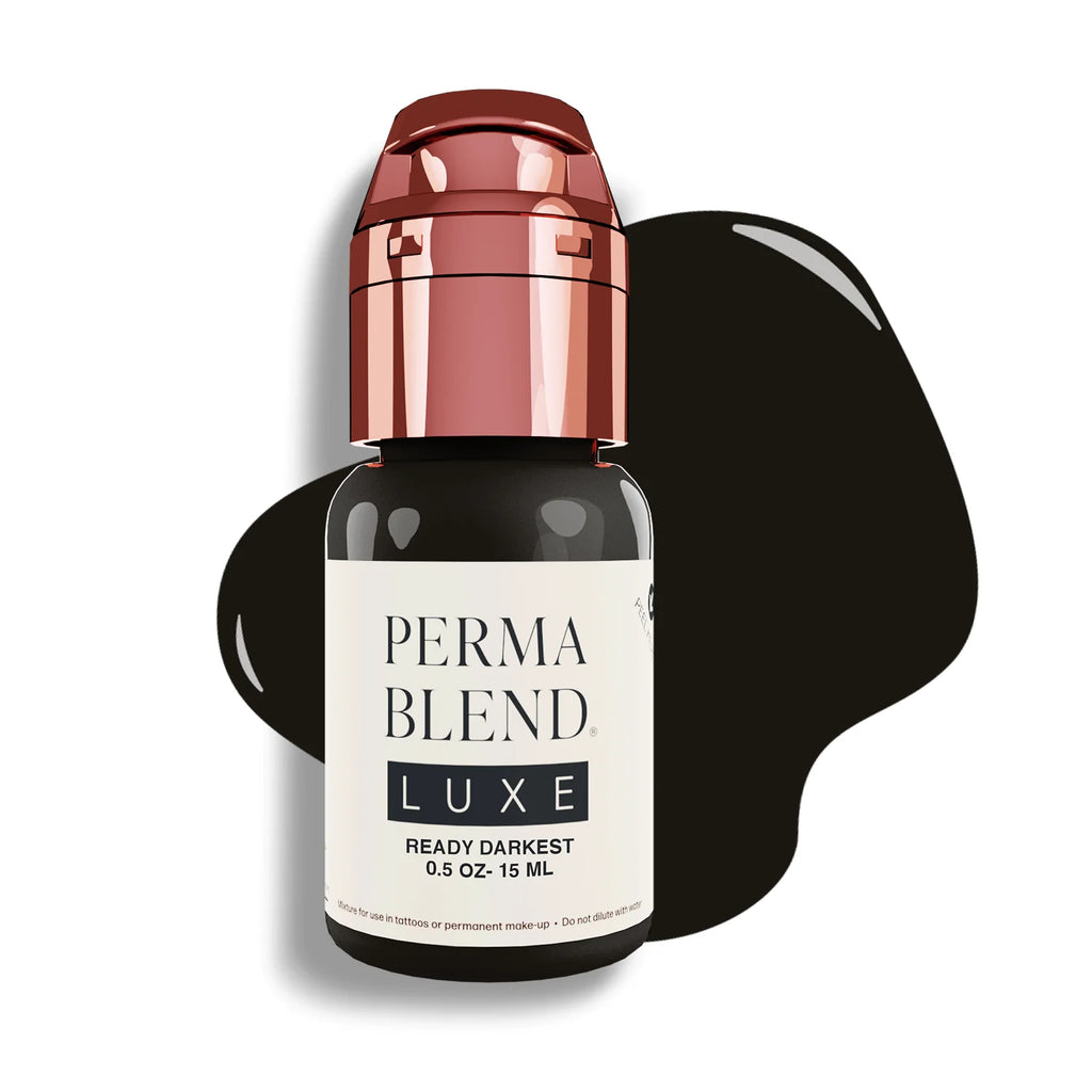 Eyebrow Pigment – Perma Blend LUXE Ready Darkest 15ml | Permanent Makeup SPMU Brow Ink for Nano Brows, Microblading, Ombré Brows & Powder Brows | Professional PMU Pigment