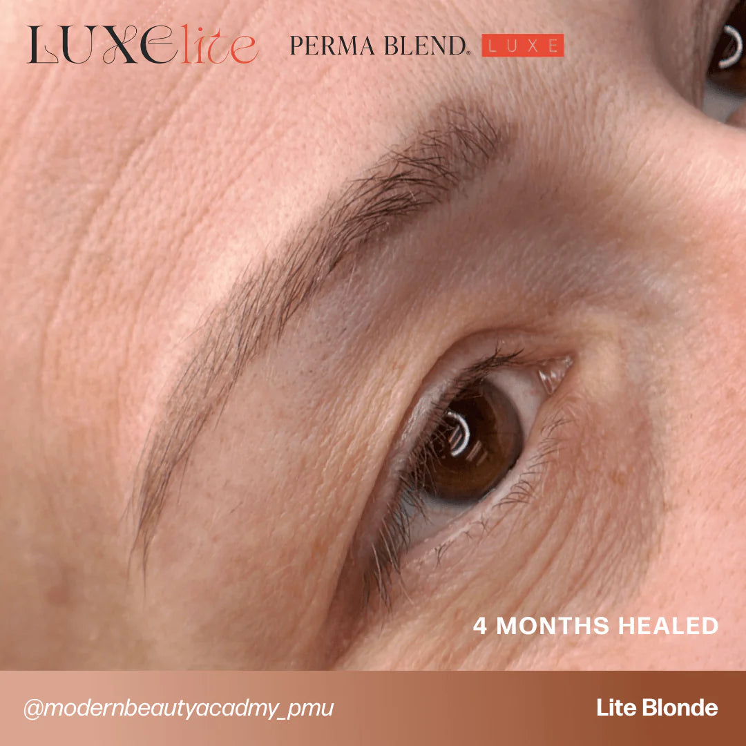 Eyebrow Pigment – Perma Blend LUXE Lite Blonde 15ml | Permanent Makeup SPMU Brow Ink for Nano Brows, Microblading, Ombré Brows & Powder Brows | Professional PMU Pigment