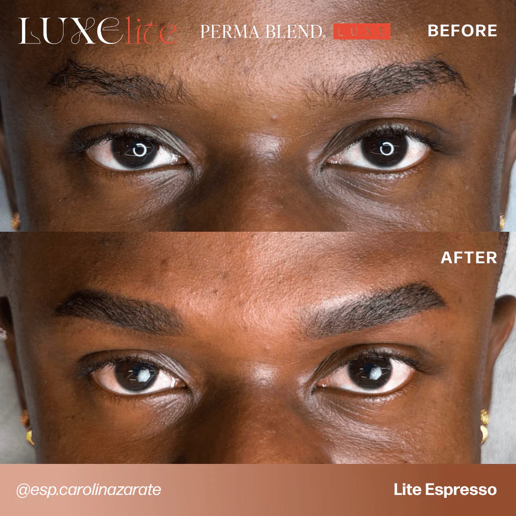 Eyebrow Pigment – Perma Blend LUXE Lite Espresso 15ml | Permanent Makeup SPMU Brow Ink for Nano Brows, Microblading, Ombré Brows & Powder Brows | Professional PMU Pigment