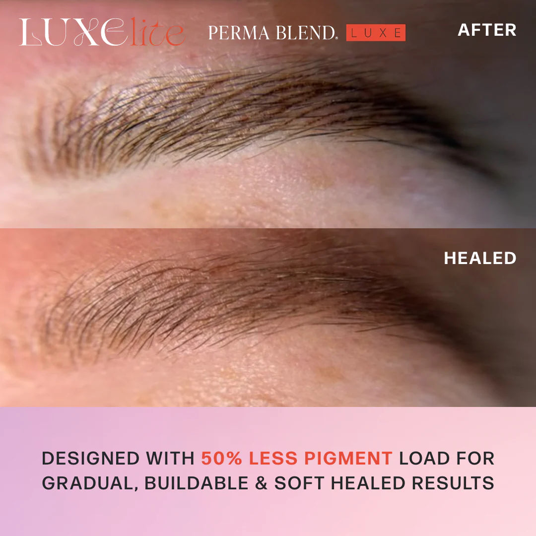 Eyebrow Pigment – Perma Blend LUXE Lite Espresso 15ml | Permanent Makeup SPMU Brow Ink for Nano Brows, Microblading, Ombré Brows & Powder Brows | Professional PMU Pigment