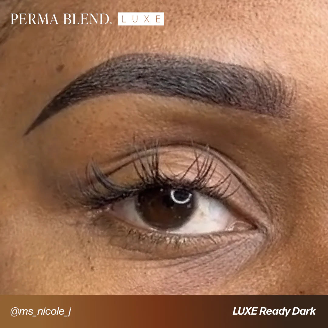 Eyebrow Pigment – Perma Blend LUXE Ready Dark 15ml | Permanent Makeup SPMU Brow Ink for Nano Brows, Microblading, Ombré Brows & Powder Brows | Professional PMU Pigment