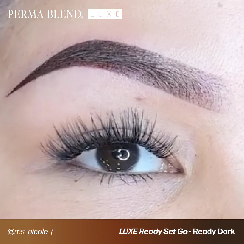 Eyebrow Pigment – Perma Blend LUXE Ready Dark 15ml | Permanent Makeup SPMU Brow Ink for Nano Brows, Microblading, Ombré Brows & Powder Brows | Professional PMU Pigment