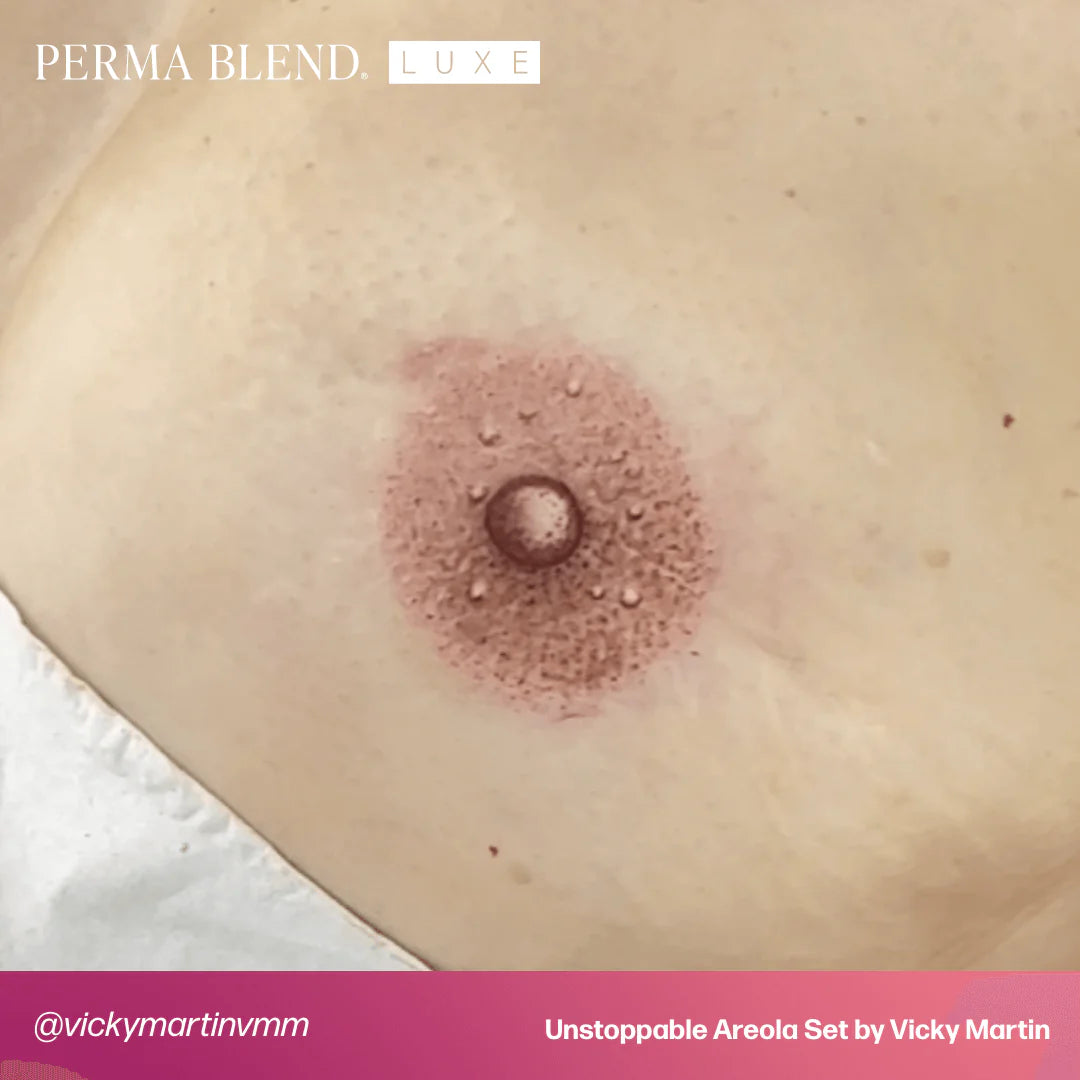 Areola Pigment – Perma Blend LUXE Determined Dark Brown 15ml | Vicky Martin Unstoppable Areola Collection | SPMU Areola Tattoo Ink for Medical Tattooing, Nipple Restoration & 3D Areola Pigmentation