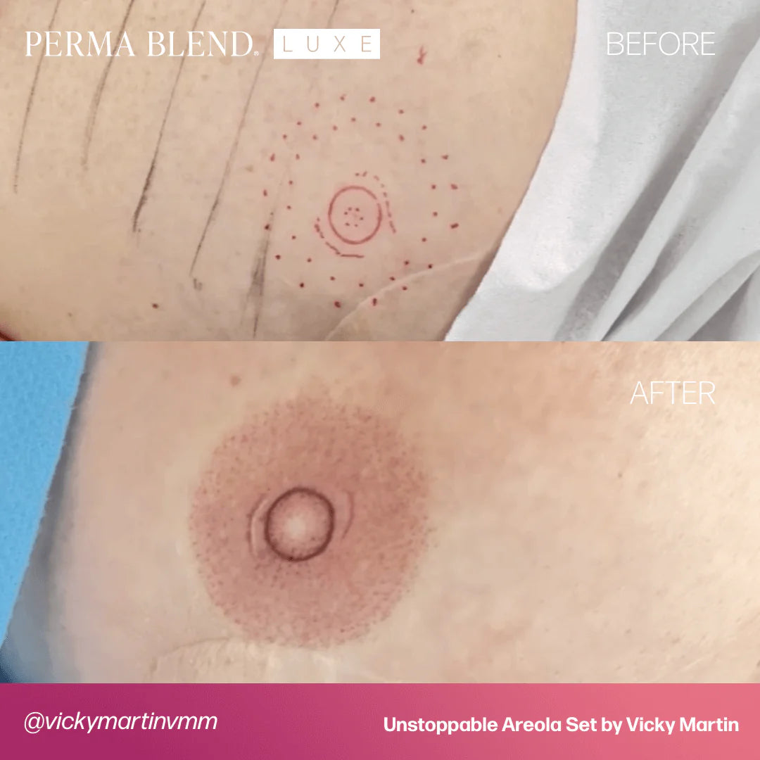 Areola Pigment – Perma Blend LUXE Determined Dark Brown 15ml | Vicky Martin Unstoppable Areola Collection | SPMU Areola Tattoo Ink for Medical Tattooing, Nipple Restoration & 3D Areola Pigmentation