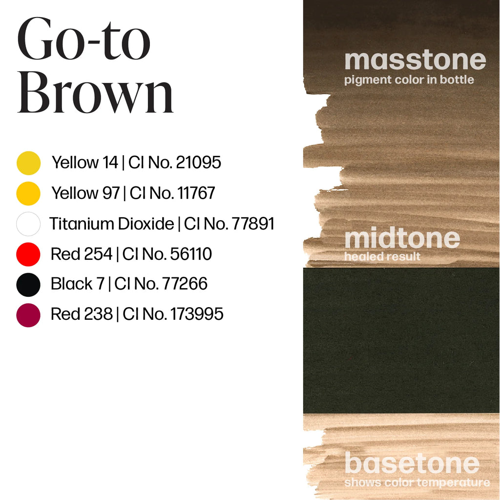 Eyebrow Pigment – Perma Blend Go-To Brown 15ml | Permanent Makeup SPMU Brow Ink for Nano Brows, Microblading, Ombré Brows & Powder Brows | Professional PMU Pigment