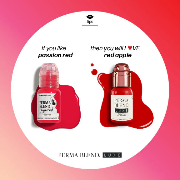Lip Pigment – Perma Blend LUXE Lip Pigment Red Apple 15ml | Lip Blush Pigment, Lip Tattoo Ink, SPMU Lip Color, Semi Permanent Makeup Lip Shade