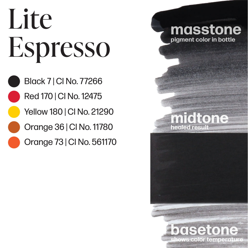 Eyebrow Pigment – Perma Blend LUXE Lite Espresso 15ml | Permanent Makeup SPMU Brow Ink for Nano Brows, Microblading, Ombré Brows & Powder Brows | Professional PMU Pigment
