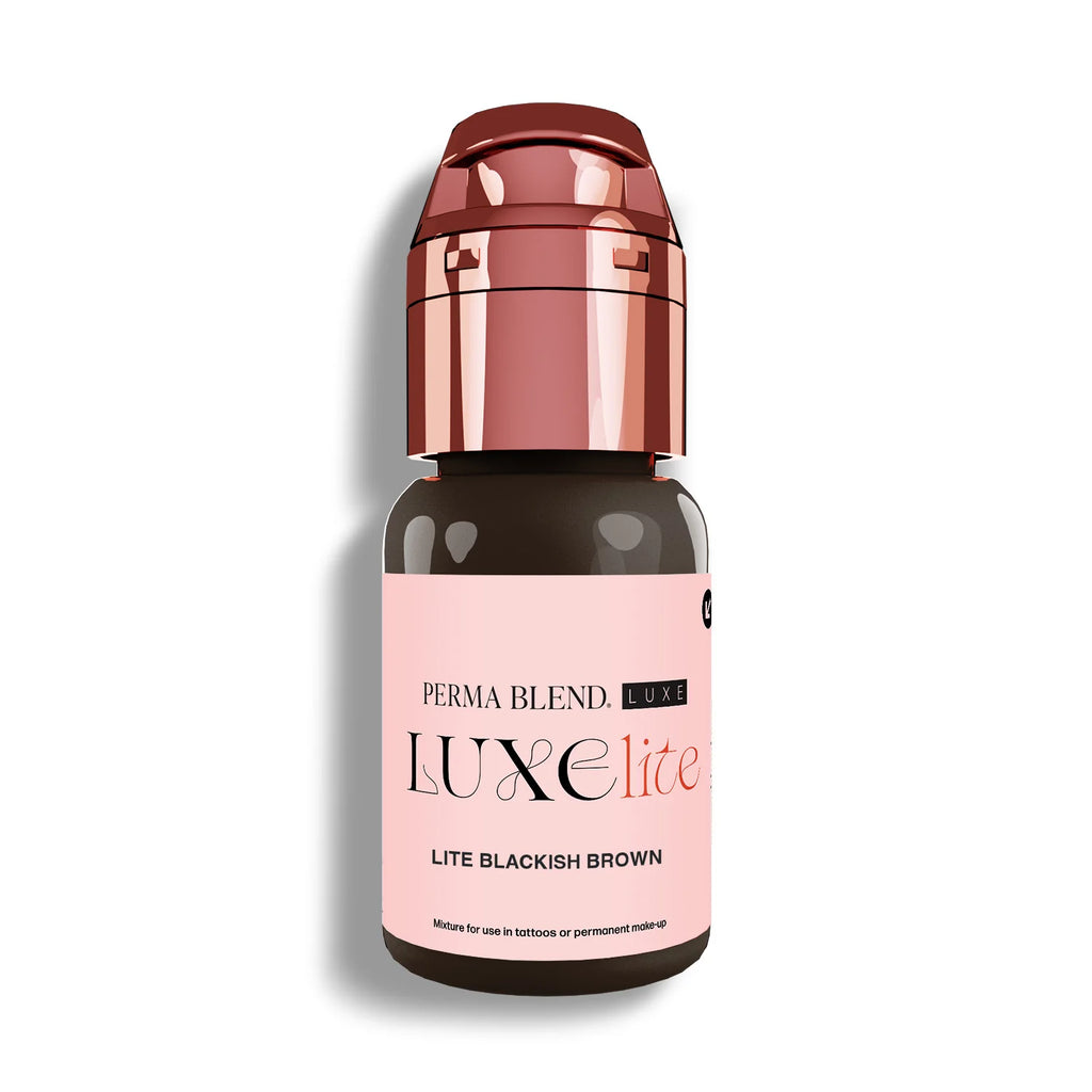 Eyebrow Pigment – Perma Blend LUXE Lite Blackish Brown 15ml | Permanent Makeup SPMU Brow Ink for Nano Brows, Microblading, Ombré Brows & Powder Brows | Professional PMU Pigment