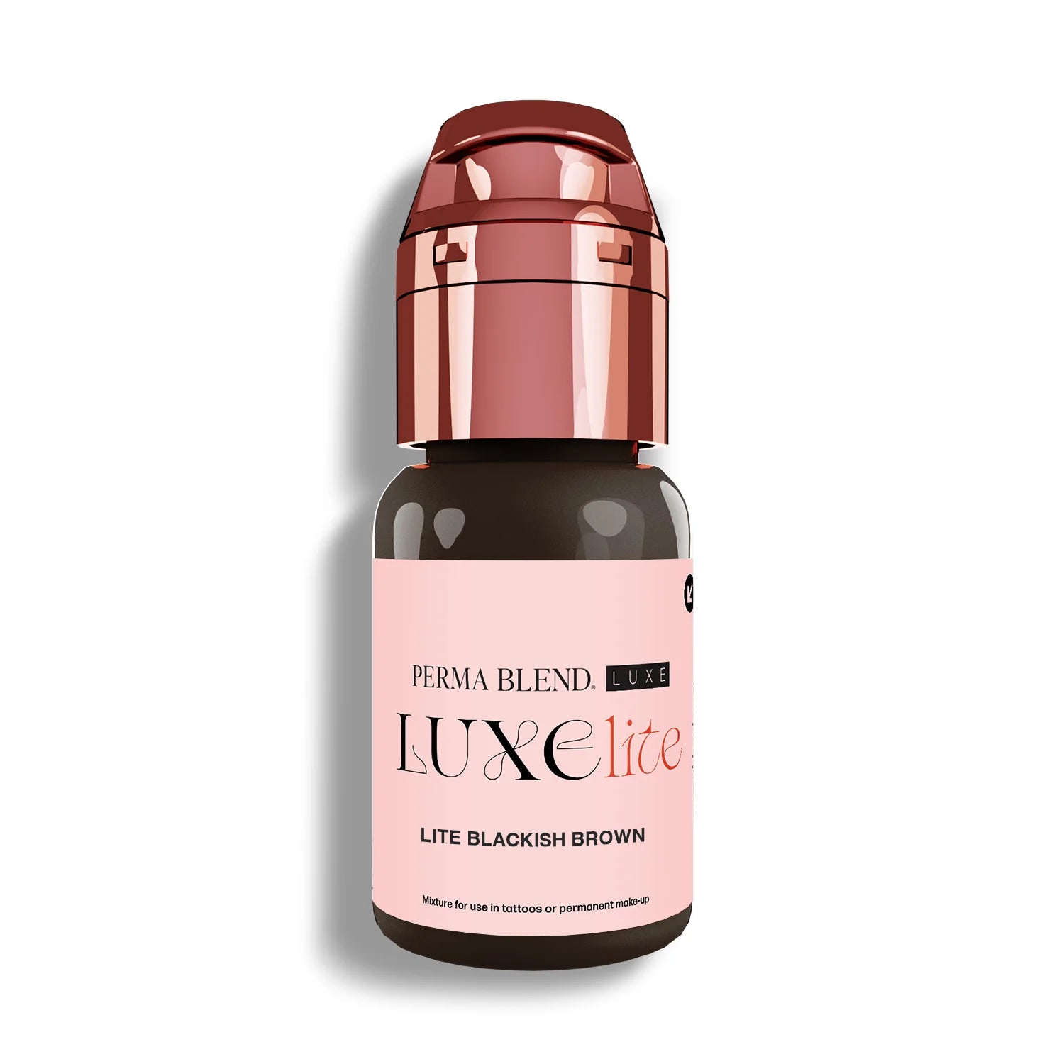 Eyebrow Pigment – Perma Blend LUXE Lite Blackish Brown 15ml | Permanent Makeup SPMU Brow Ink for Nano Brows, Microblading, Ombré Brows & Powder Brows | Professional PMU Pigment