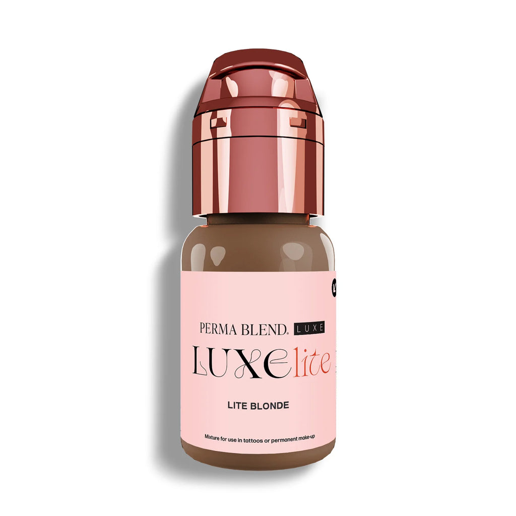 Eyebrow Pigment – Perma Blend LUXE Lite Blonde 15ml | Permanent Makeup SPMU Brow Ink for Nano Brows, Microblading, Ombré Brows & Powder Brows | Professional PMU Pigment