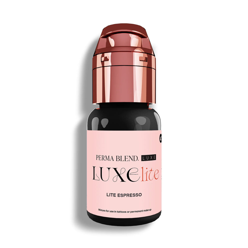 Eyebrow Pigment – Perma Blend LUXE Lite Espresso 15ml | Permanent Makeup SPMU Brow Ink for Nano Brows, Microblading, Ombré Brows & Powder Brows | Professional PMU Pigment