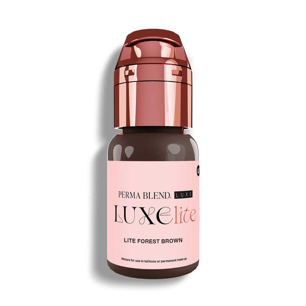 Eyebrow Pigment – Perma Blend LUXE Lite Forest Brown 15ml | Permanent Makeup SPMU Brow Ink for Nano Brows, Microblading, Ombré Brows & Powder Brows | Professional PMU Pigment