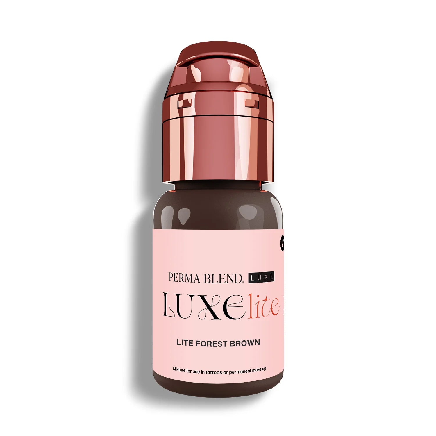 Eyebrow Pigment – Perma Blend LUXE Lite Forest Brown 15ml | Permanent Makeup SPMU Brow Ink for Nano Brows, Microblading, Ombré Brows & Powder Brows | Professional PMU Pigment