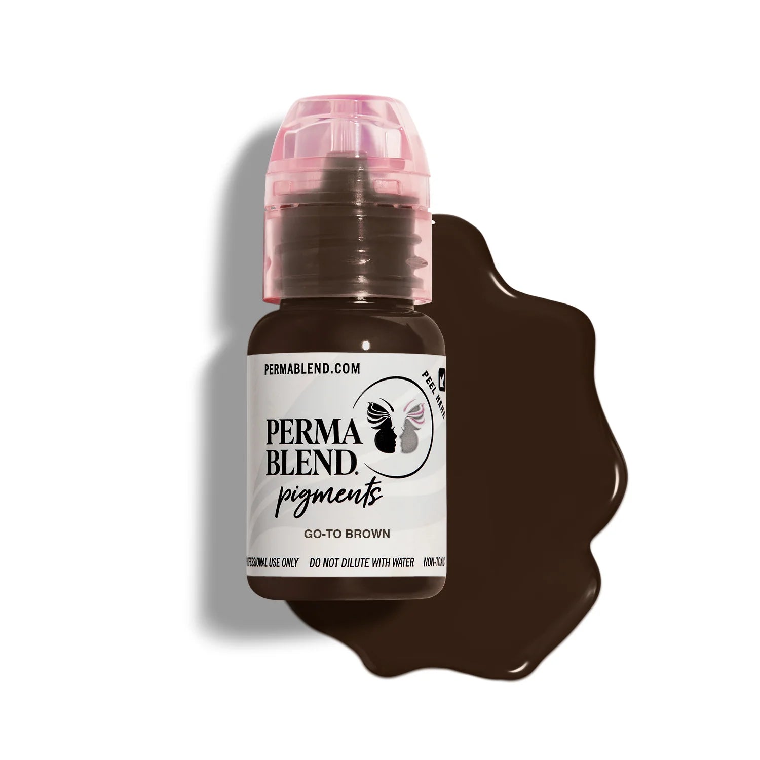 Eyebrow Pigment – Perma Blend Go-To Brown 15ml | Permanent Makeup SPMU Brow Ink for Nano Brows, Microblading, Ombré Brows & Powder Brows | Professional PMU Pigment