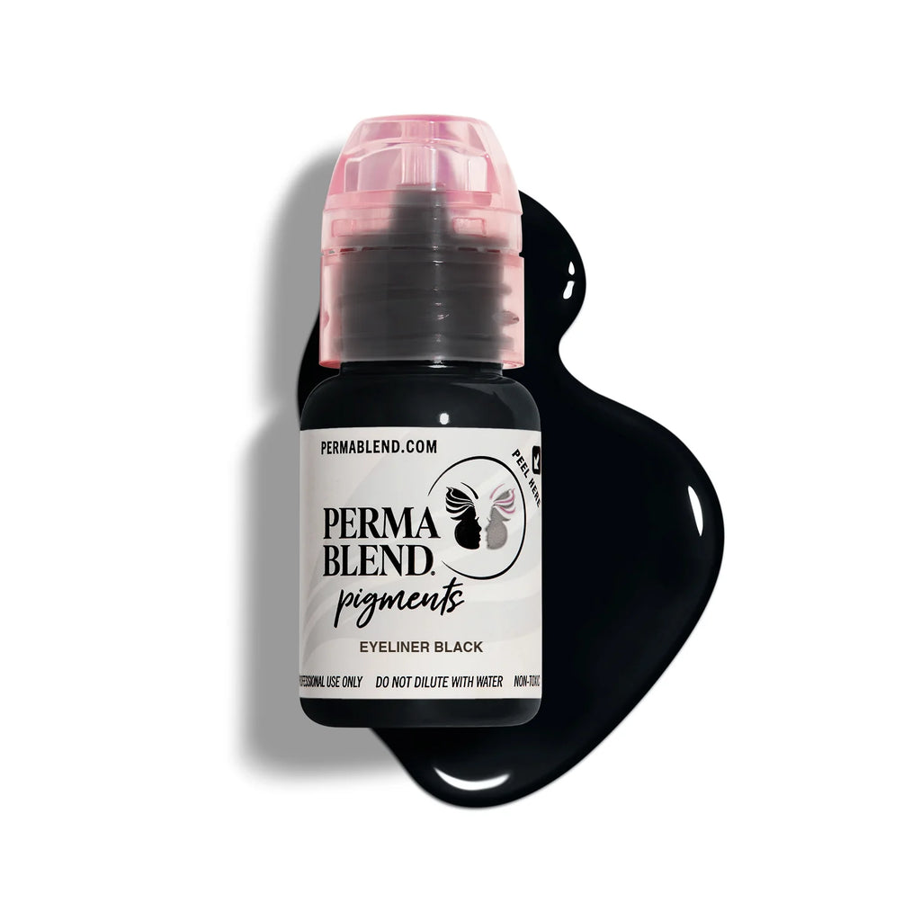 Eyeliner Pigment – Perma Blend Eyeliner Black 15ml | Permanent Makeup SPMU Eyeliner Ink for PMU, Cosmetic Tattoo & Semi Permanent Makeup