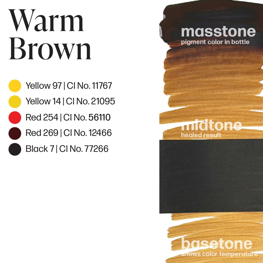 Eyebrow Pigment – Perma Blend Warm Brown 15ml | Permanent Makeup SPMU Eyebrow Ink for Microblading, Ombré Brows & Powder Brows | Professional Brow Pigment