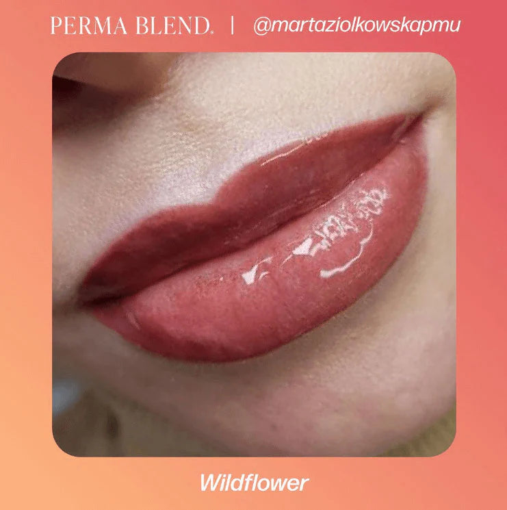 Lip Pigment – Perma Blend Wildflower 15ml | Professional PMU Lip Blush Pigment for Lip Tattoo, Lip Neutralization, Lip Correction, SPMU & Permanent Makeup Ink