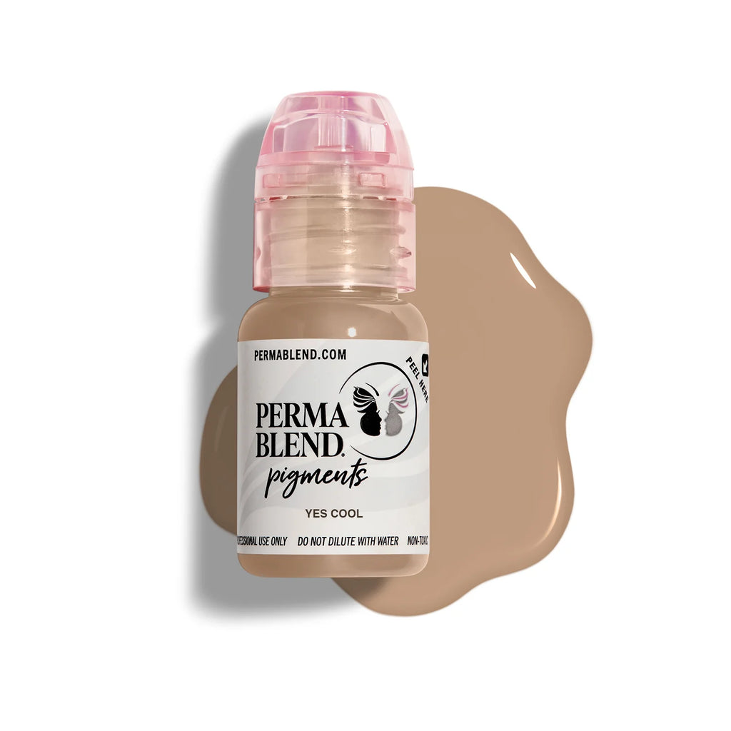 Areola Pigment – Perma Blend Yes Cool 15ml | Professional Medical Tattoo Ink for Areola Restoration, 3D Nipple Tattoo, Scar Camouflage Pigment, Micropigmentation, PMU & Semi Permanent Makeup Pigment