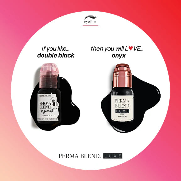 Eyeliner Pigment – Perma Blend LUXE Onyx 15ml | Permanent Makeup SPMU Eyebrow Ink for Microblading, Ombré Brows & Powder Brows | Cool Brown Professional Pigment