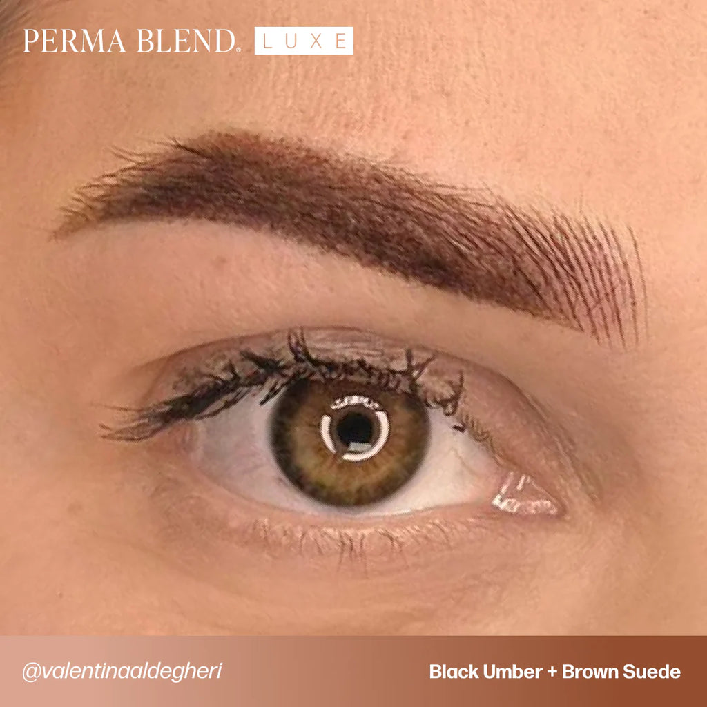 Eyebrow Pigment – Perma Blend LUXE Black Umber 15ml | Premium Permanent Makeup Brow Ink for Brow Tattooing, Microblading, Nano Brows & PMU Artists