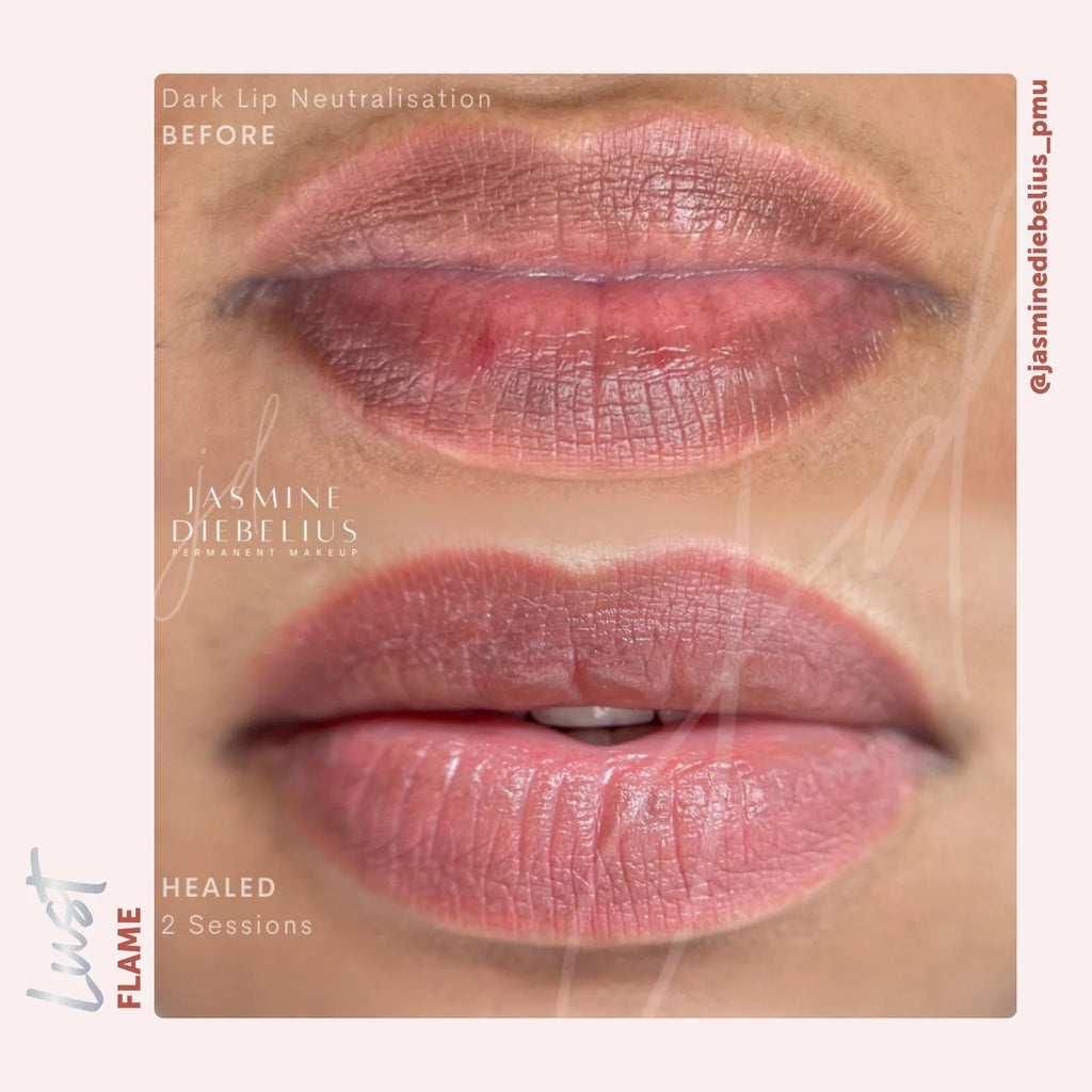 Lip Pigments - Lust Lip Pigments Flame 15ml – Tina Davies x Perma Blend | Warm Orange-Red PMU Lip Blush Pigment for Lip Neutralization & Lip Tattoo Ink