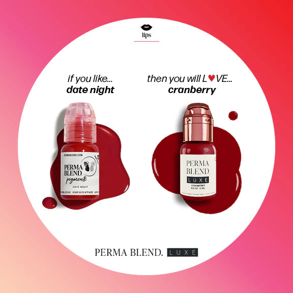 Lip Pigment – Perma Blend LUXE Lip Pigment Cranberry 15ml | Lip Blush Pigment, Lip Tattoo Ink, SPMU Lip Color, Semi Permanent Makeup Lip Shade