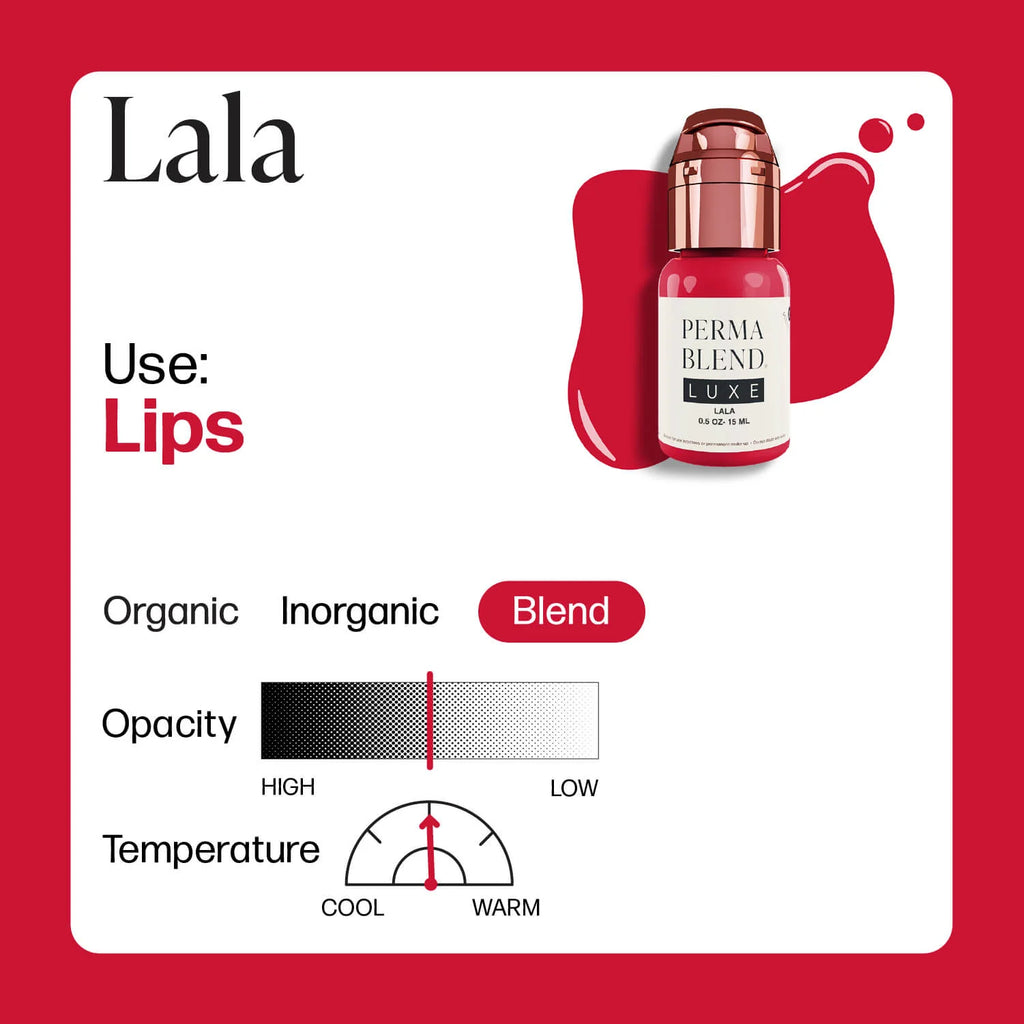 Lip Pigment – Perma Blend LUXE Lip Pigment Lala (Carla Ricciardone Enhance) 15ml | Lip Blush Pigment, Lip Tattoo Ink, SPMU Lip Color, Semi Permanent Makeup Lip Shade