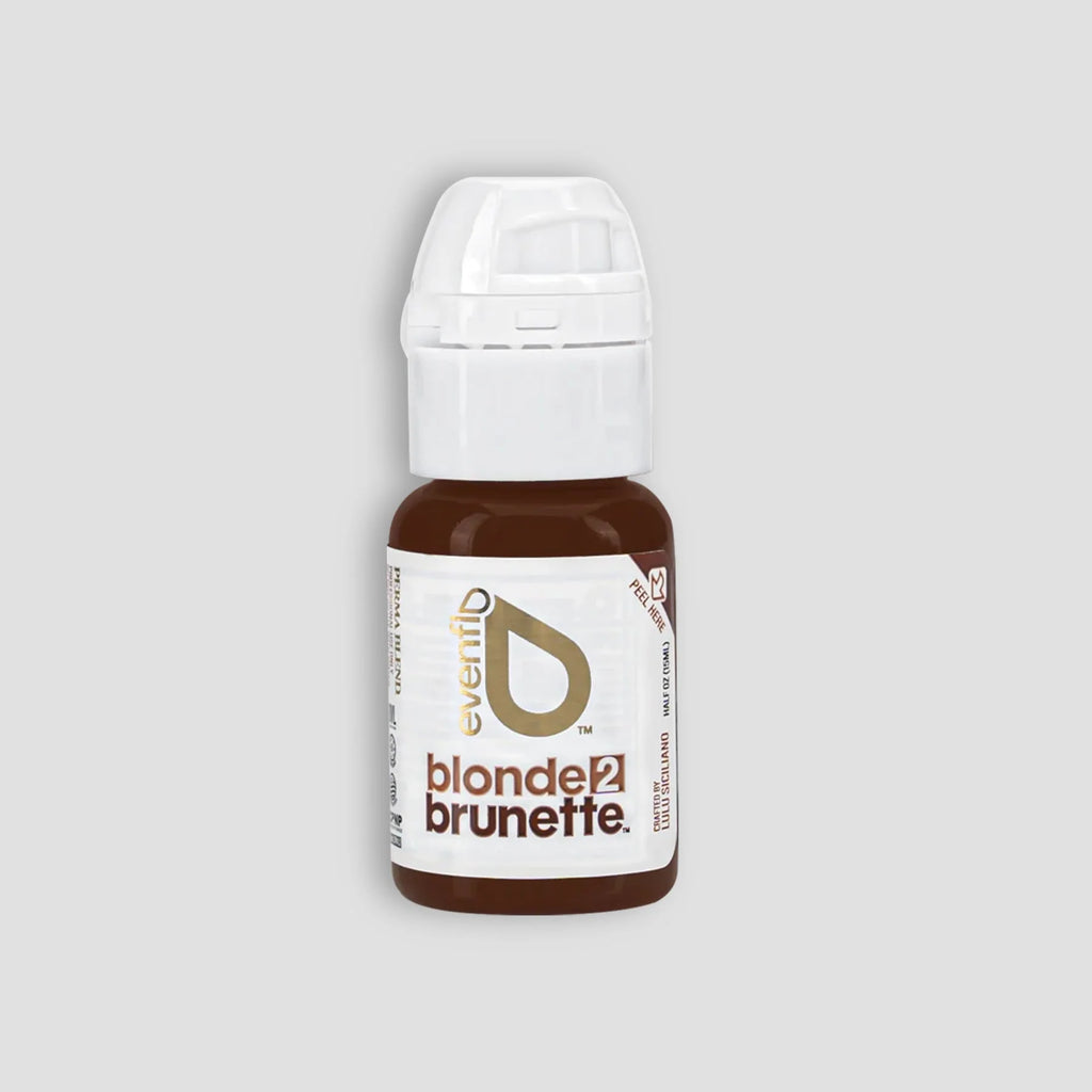 Eyebrow Pigments – Bronzed Brown 15ml Evenflo Colours | Blonde 2 Brunette Singles | Perma Blend Luxe Brow Pigments | Professional Permanent Makeup Brow Ink for Microblading, Ombré Brows & Powder Brows