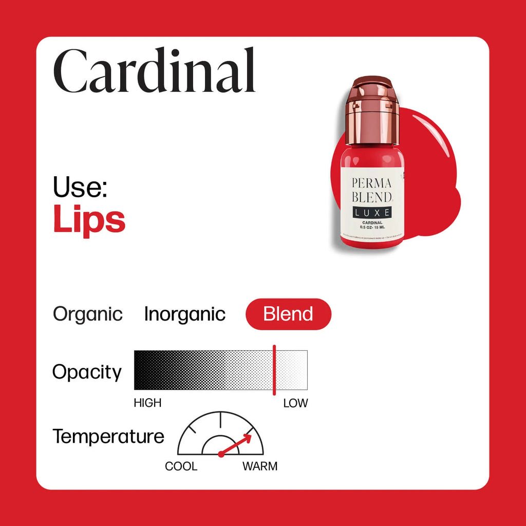 Lip Pigment – Perma Blend LUXE Lip Pigment Cardinal 15ml | Lip Blush Pigment, Lip Tattoo Ink, SPMU Lip Color, Semi Permanent Makeup Lip Shade