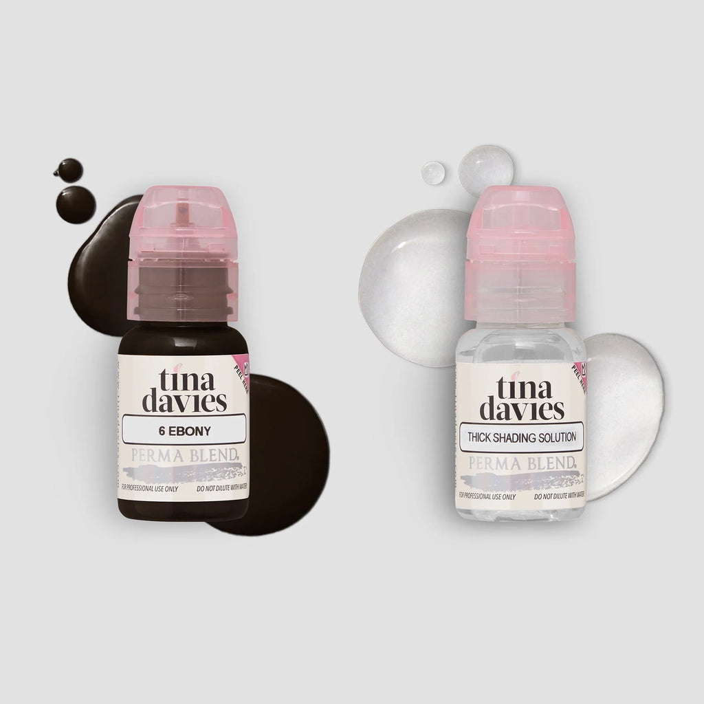 مجموعات صبغ الحواجب – مجموعة حبر I ❤️ INK للحواجب 8 × 15 مل – تينا ديفيز | حبر حواجب للمكياج الدائم SPMU للميكروبليدنج وحواجب الأومبري والحواجب البودرة | صبغة احترافية باللون البني البارد