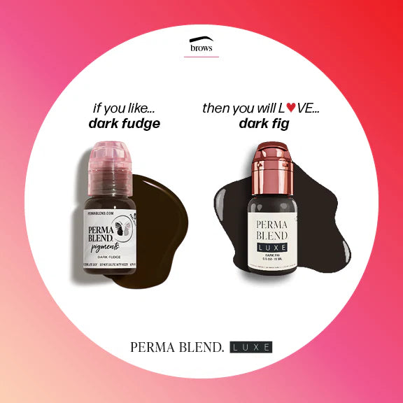 Eyebrow Pigment - Perma Blend Luxe Dark Fig 15ml – Professional PMU Brow Pigment for Microblading, Ombré Brows & Powder Brows | Brown Permanent Makeup Eyebrow Ink