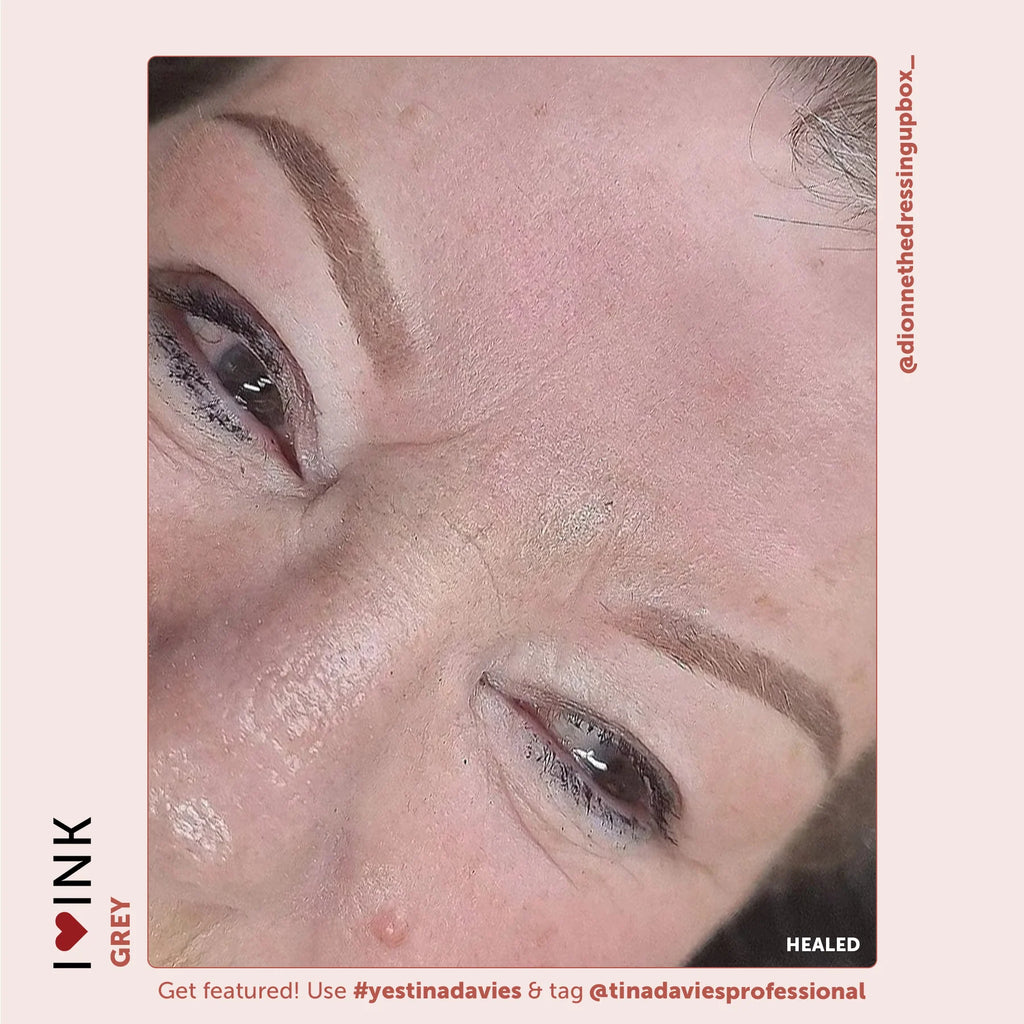 مجموعات صبغ الحواجب – مجموعة حبر I ❤️ INK للحواجب 8 × 15 مل – تينا ديفيز | حبر حواجب للمكياج الدائم SPMU للميكروبليدنج وحواجب الأومبري والحواجب البودرة | صبغة احترافية باللون البني البارد