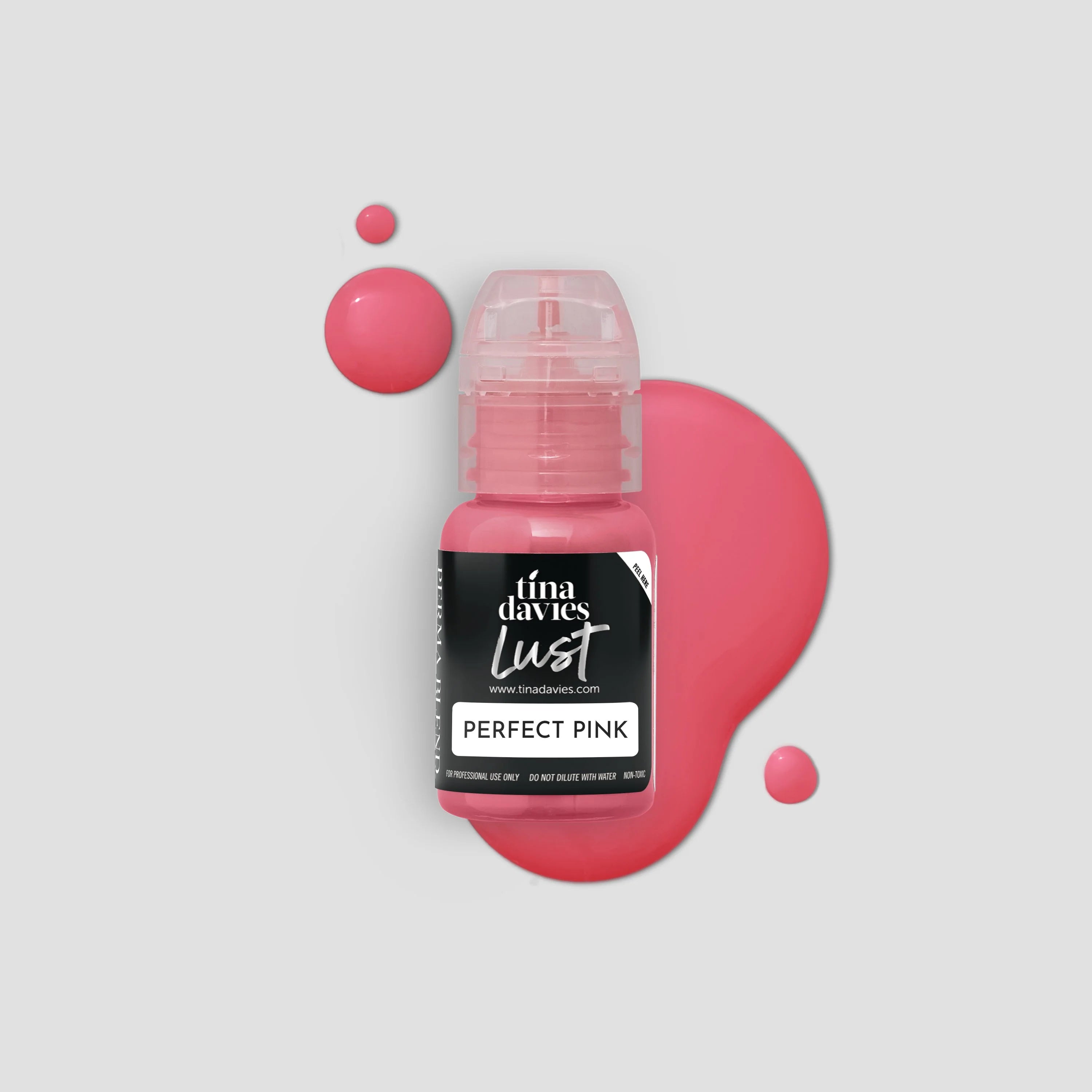 Lip Pigments - Lust Lip Pigments Perfect Pink 15ml – Tina Davies x Perma Blend | Warm Orange-Red PMU Lip Blush Pigment for Lip Neutralization & Lip Tattoo Ink