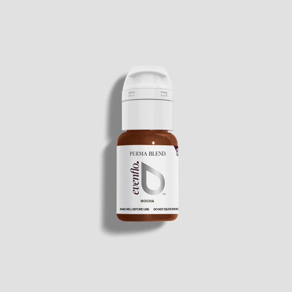 Eyebrow Pigment Mocha 15ml – Evenflo Colours Permanent Makeup Brow Ink for Microblading, Ombré Brows, Powder Brows | Professional SPMU Eyebrow Pigment for Long-Lasting Natural Brown Results