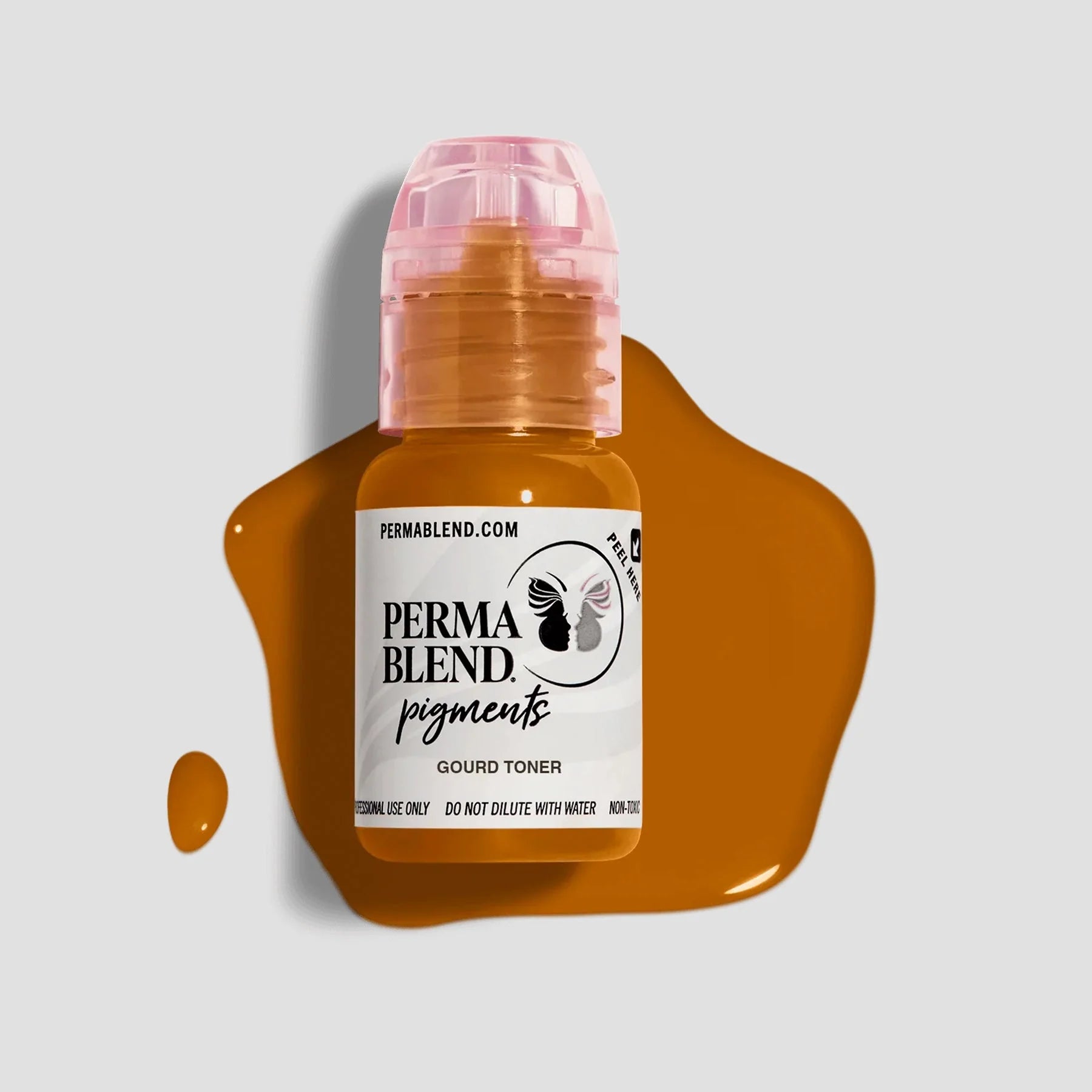 Brow Pigment Toner – Gourd Toner 15ml - Perma Blend | Permanent Makeup SPMU Eyebrow Ink for Microblading, Ombré Brows & Powder Brows | Cool Brown Professional Pigment