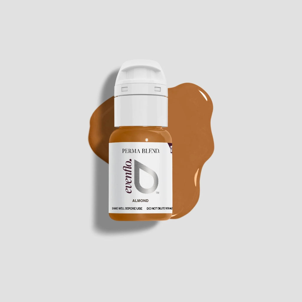 Eyebrow Pigment - Almond 15ml – Evenflo Colours Permanent Makeup Brow Ink for Microblading, Ombré Brows, Powder Brows | Professional SPMU Eyebrow Pigment for Long-Lasting Natural Brown Results
