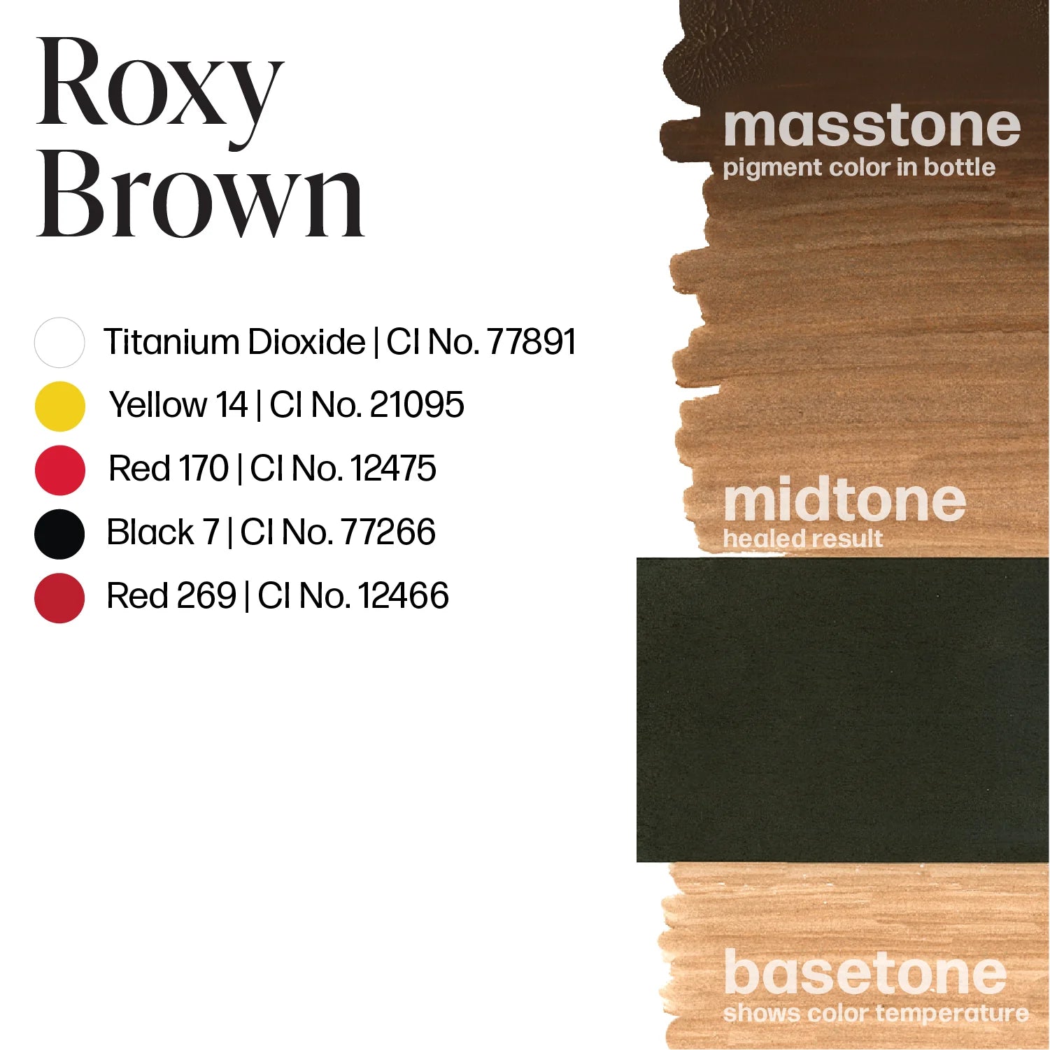 Brow Pigment – Roxy Brown 15ml - Perma Blend | Permanent Makeup SPMU Eyebrow Ink for Microblading, Ombré Brows & Powder Brows | Cool Brown Professional Pigment