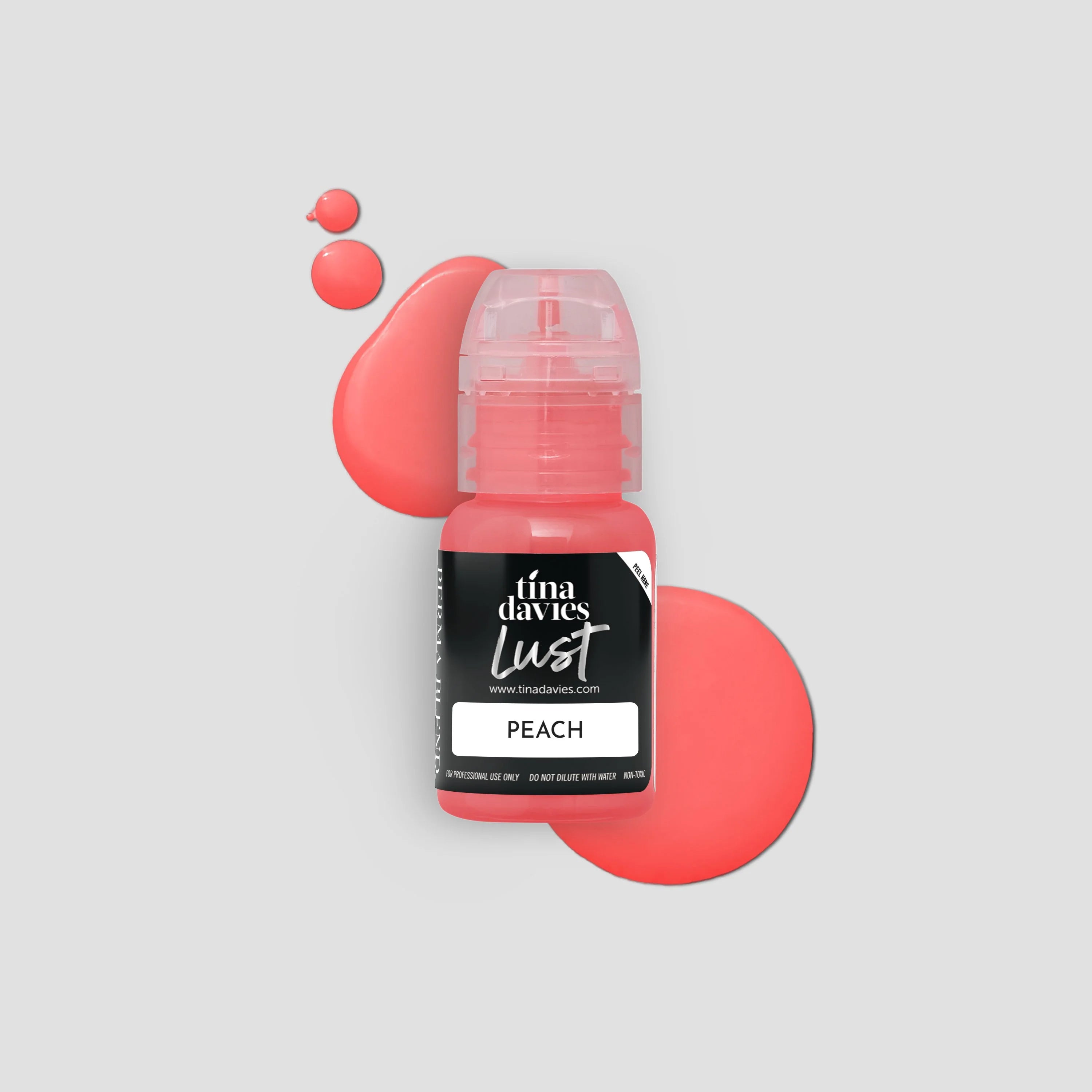 Lip Pigments - Lust Lip Pigments Peach 15ml – Tina Davies x Perma Blend | Warm Orange-Red PMU Lip Blush Pigment for Lip Neutralization & Lip Tattoo Ink