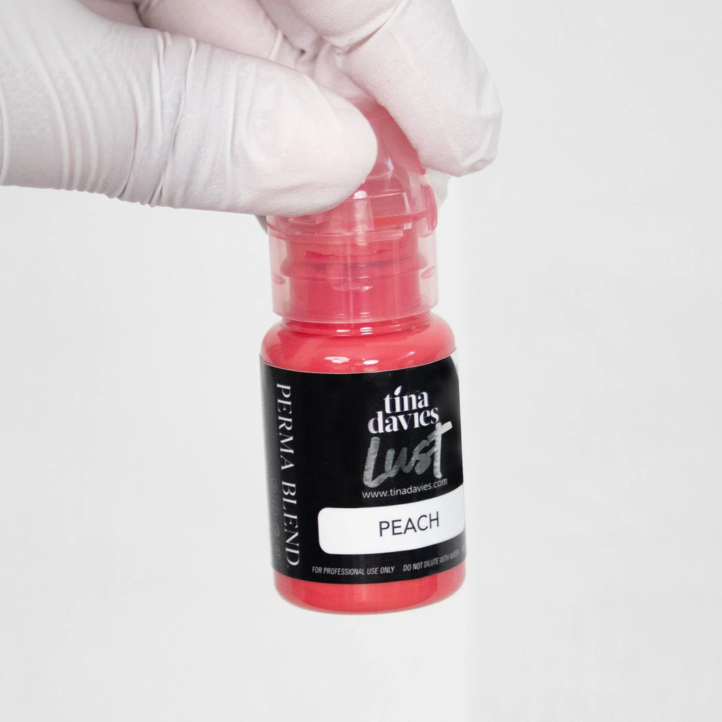Lip Pigments - Lust Lip Pigments Peach 15ml – Tina Davies x Perma Blend | Warm Orange-Red PMU Lip Blush Pigment for Lip Neutralization & Lip Tattoo Ink