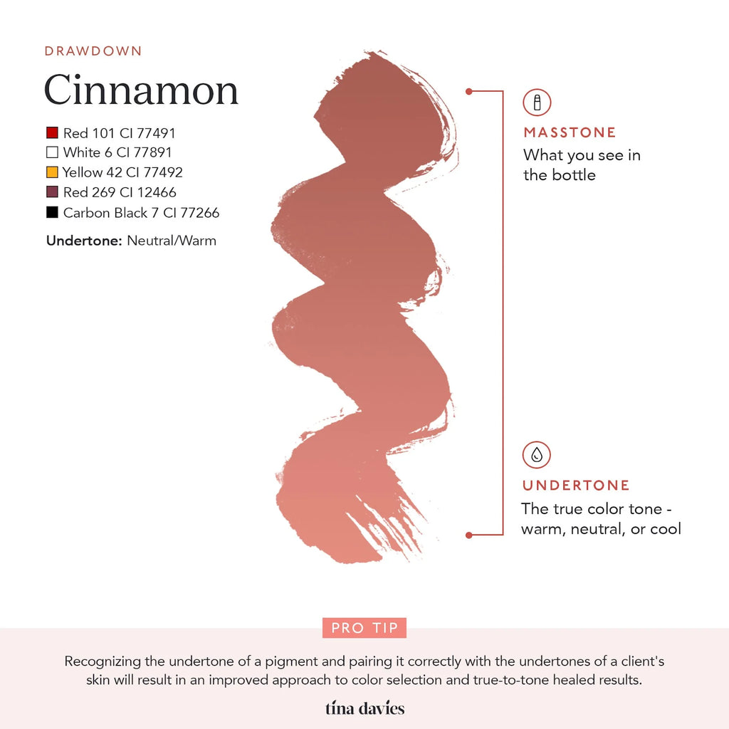 Lip Pigments – Envy Lip Pigments Cinnamon 15ml | Tina Davies x Perma Blend Luxe Professional PMU Lip Blush Pigment for Lip Neutralization, Lip Correction & Lip Tattoo Ink