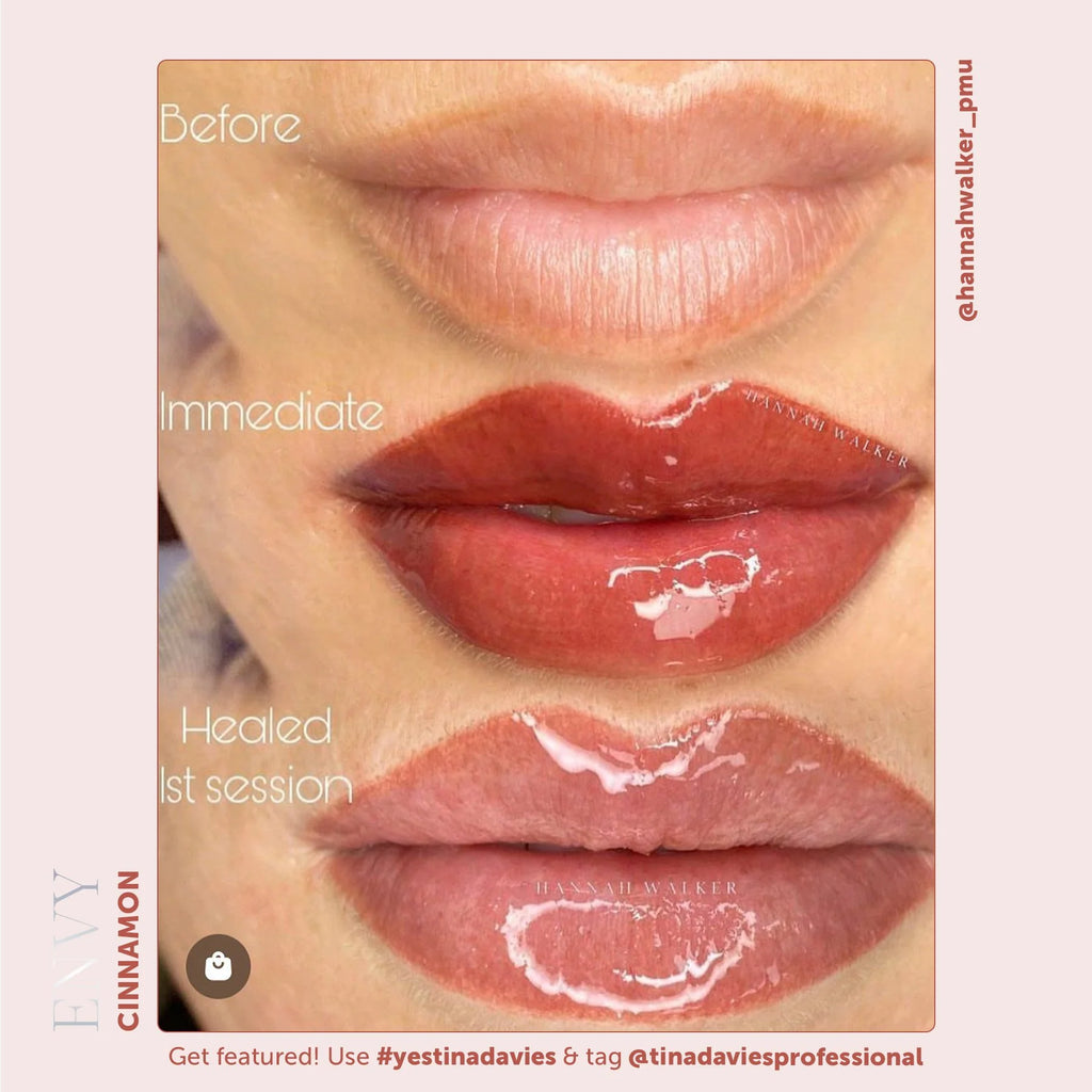 Lip Pigments – Envy Lip Pigments Cinnamon 15ml | Tina Davies x Perma Blend Luxe Professional PMU Lip Blush Pigment for Lip Neutralization, Lip Correction & Lip Tattoo Ink